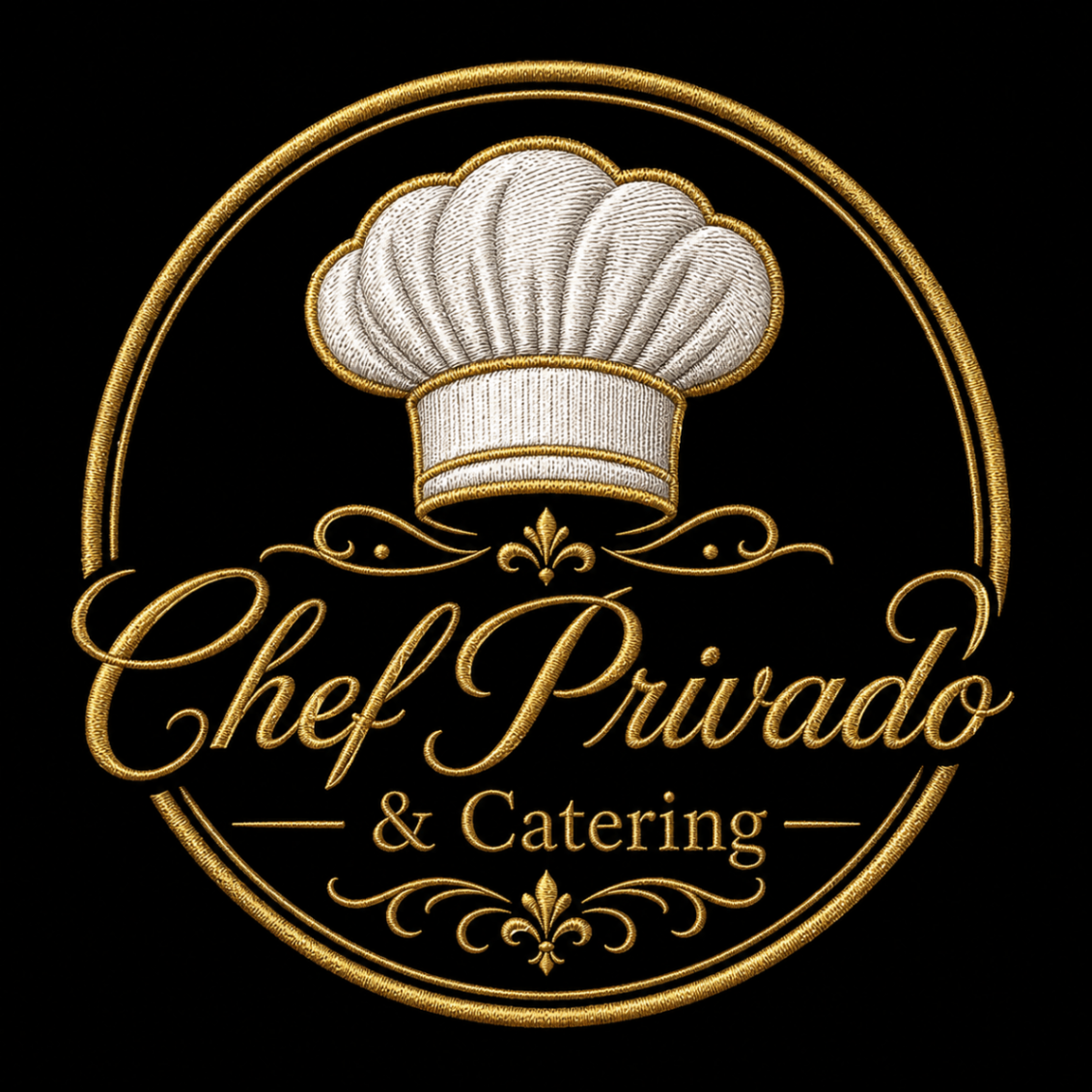 Chef Privado & Catering embroidered logo